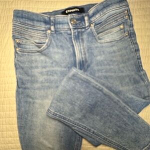Express Light Blue Skinny Jeans - Classic Stretch Denim